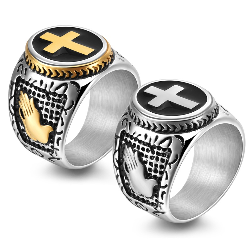 Men'S Accessories Hand Bands - Biddende Handen Kruis Jezus Amulet Mannen