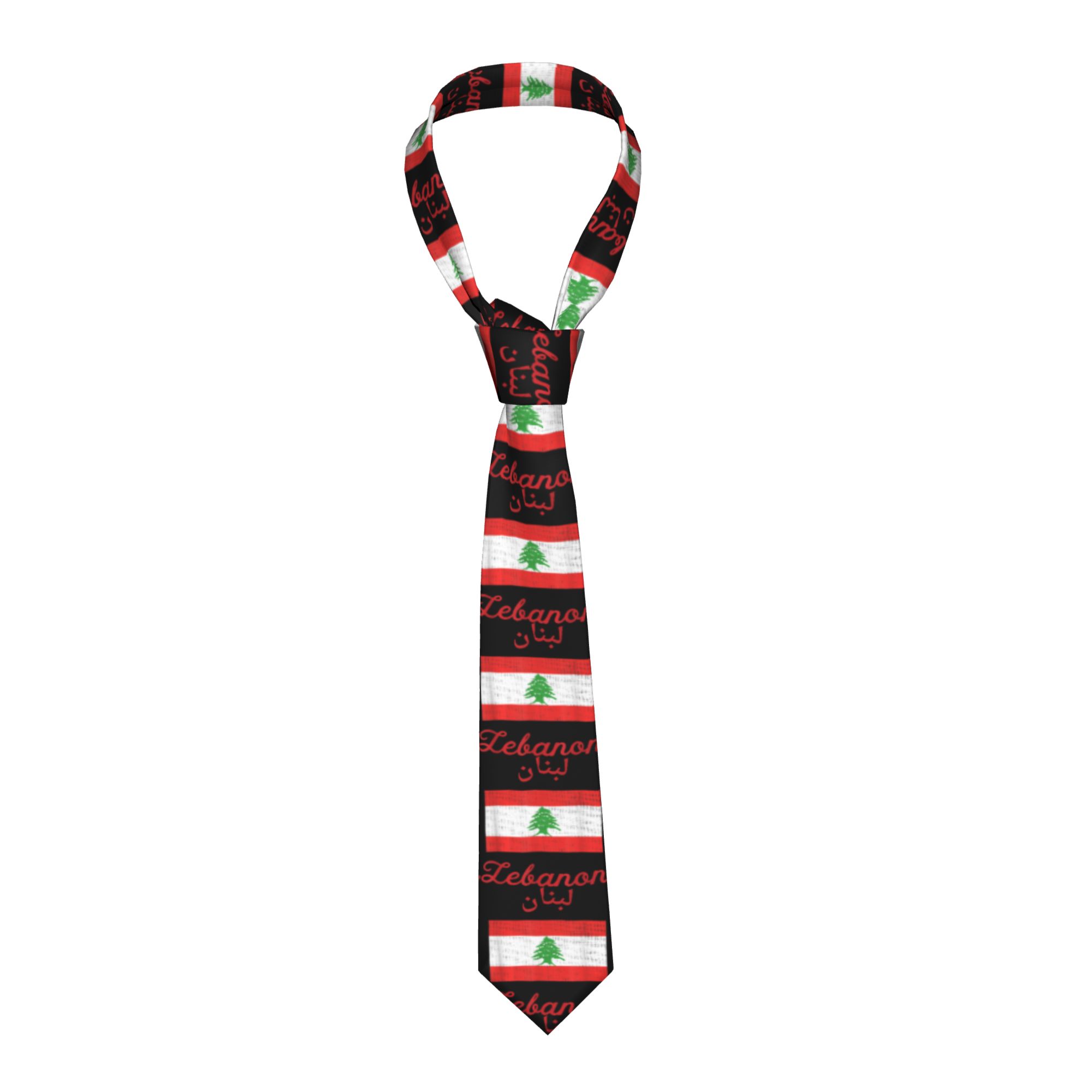 Men Accessories Lebanon - Libanon vlag stropdas retro casual stropdassen