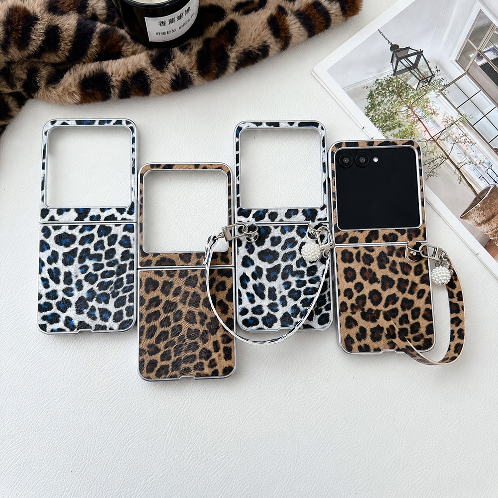 Men Accessories Hand - Luipaardprint Opvouwbare Flip Telefoonhoes Voor Motorola