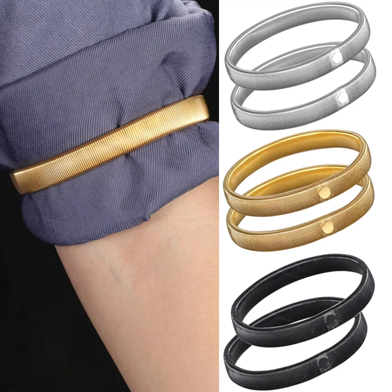 Men'S Accessories Clothing - 2 stuks elastische overhemdmouwhouders, metalen armbanden