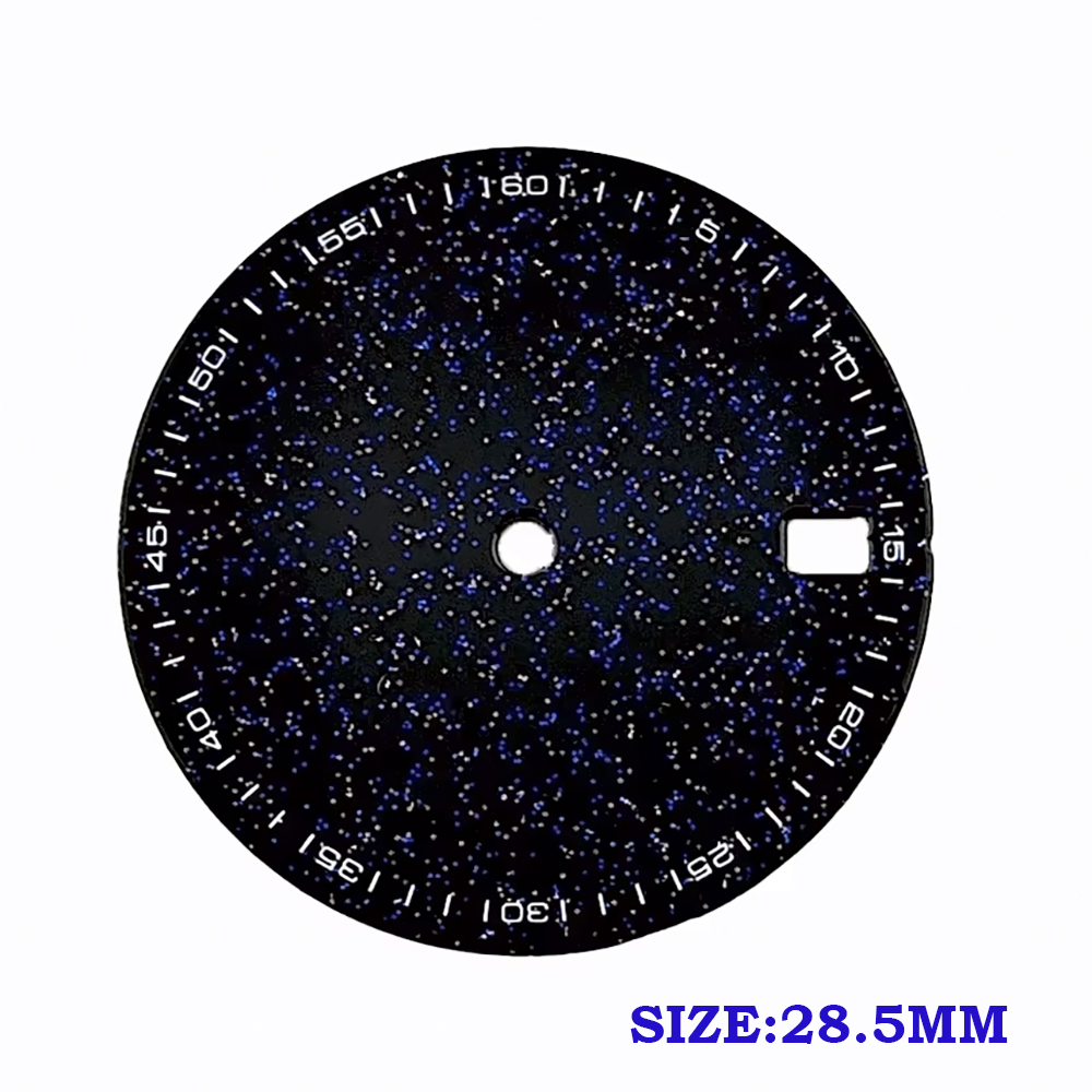 Men Accessories Logo - 28,5 mm aangepast logo NH35 blauwe