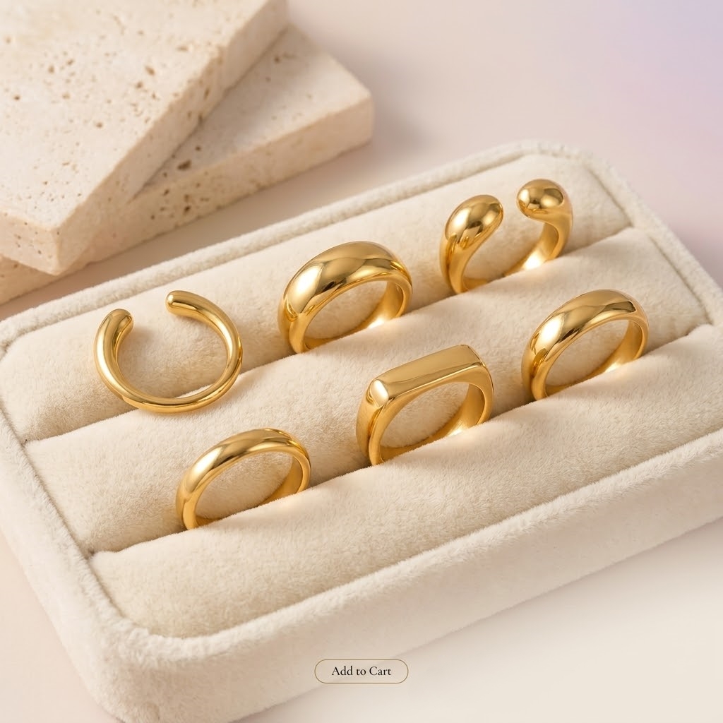 Signet Ring Men - St-Delan roestvrijstalen dikke signet ringen voor
