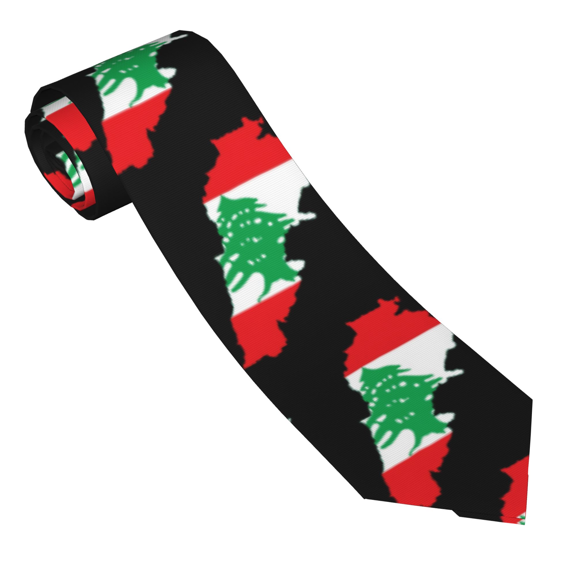 Men Accessories Lebanon - Libanon Vlag Kaart Stropdas Aangepaste DIY