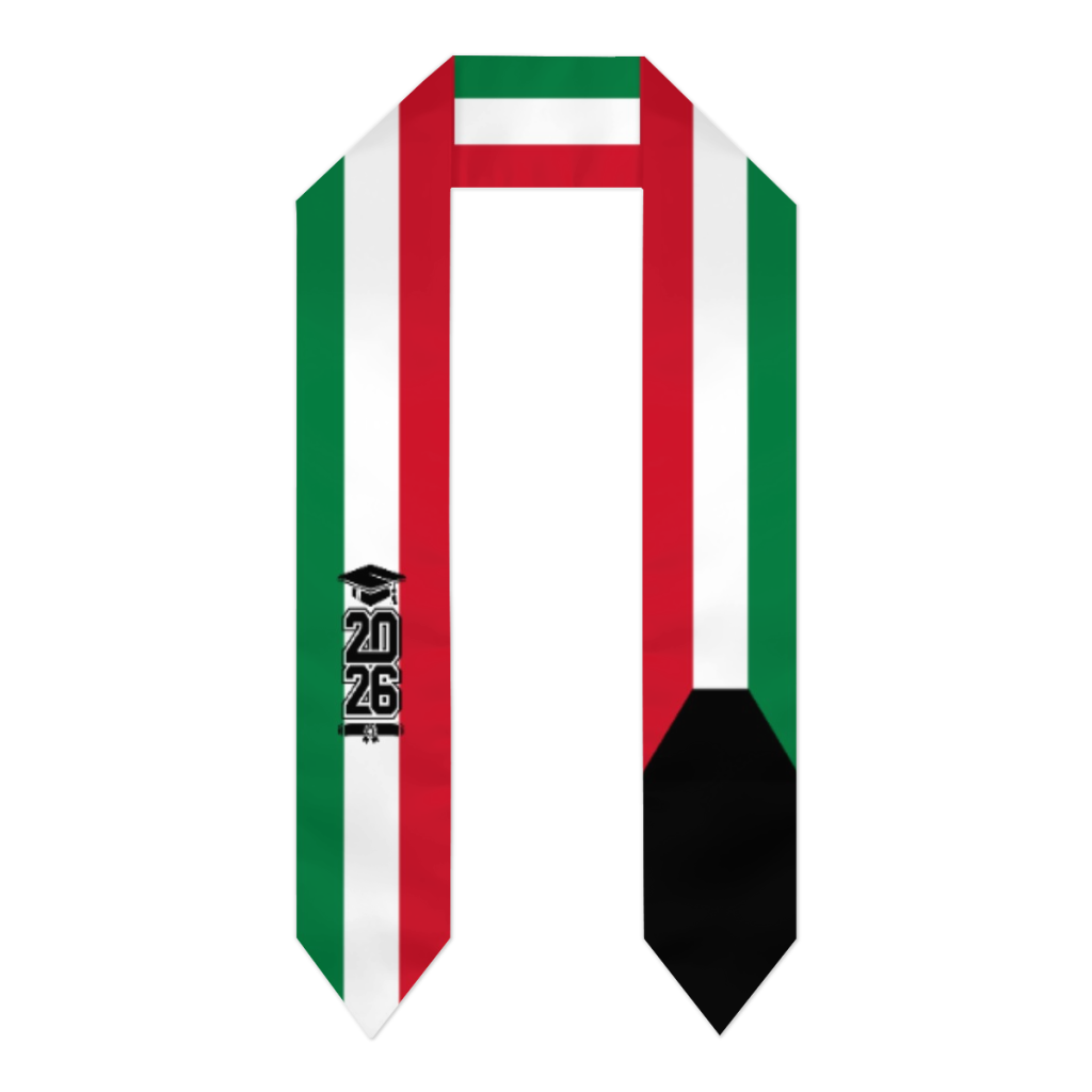 Men Accessories Kuwait - Klasse van 2026 Koeweit Vlag Sjaal