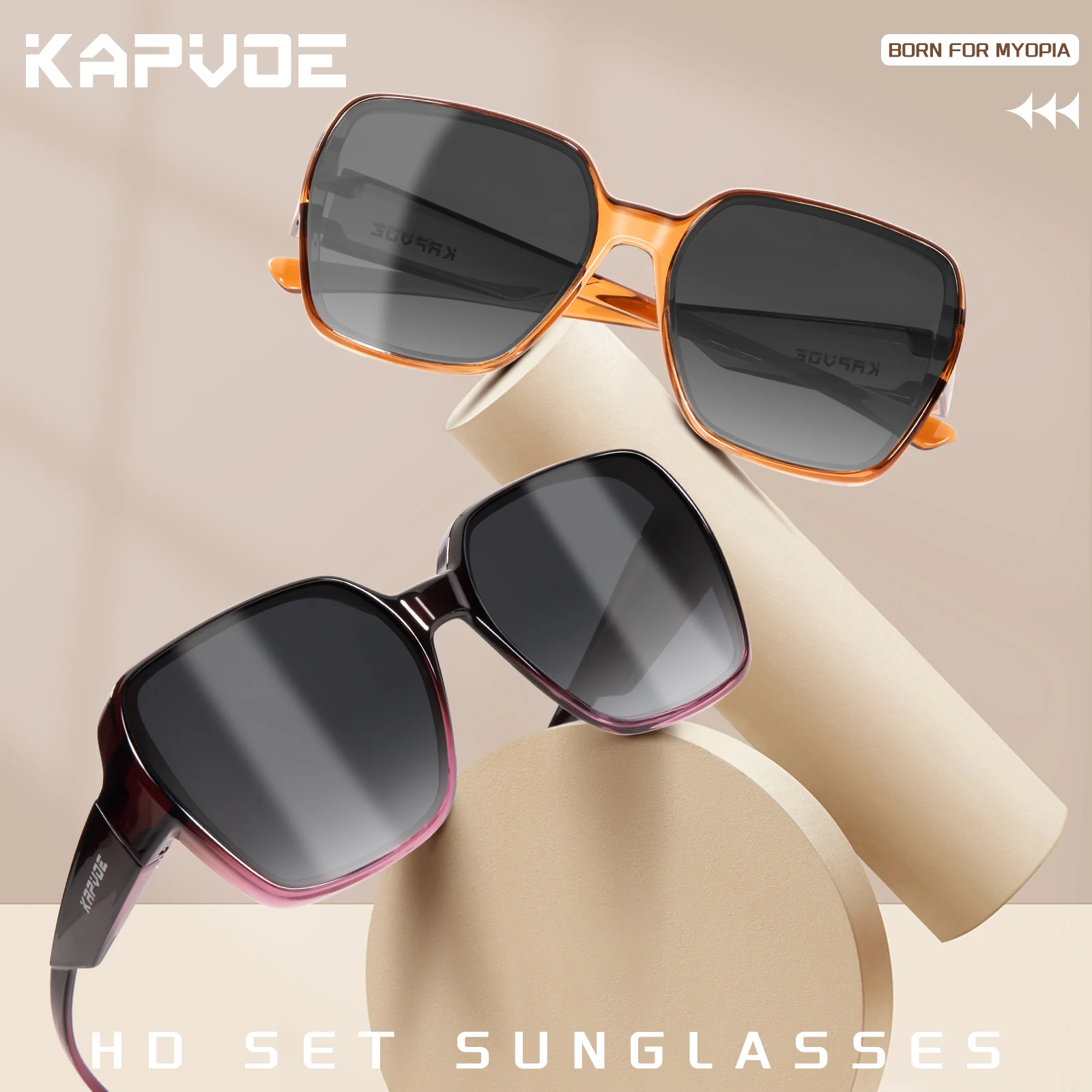 Sunglasses Polarized Men - Kapvoe Fitover zonnebril oversized vierkant gepolariseerd