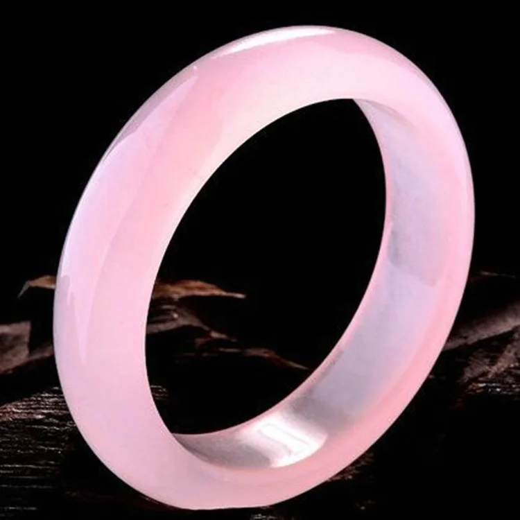 Men Accessories Hand - Echte Natuurlijke Roze Jade Bangle Armband