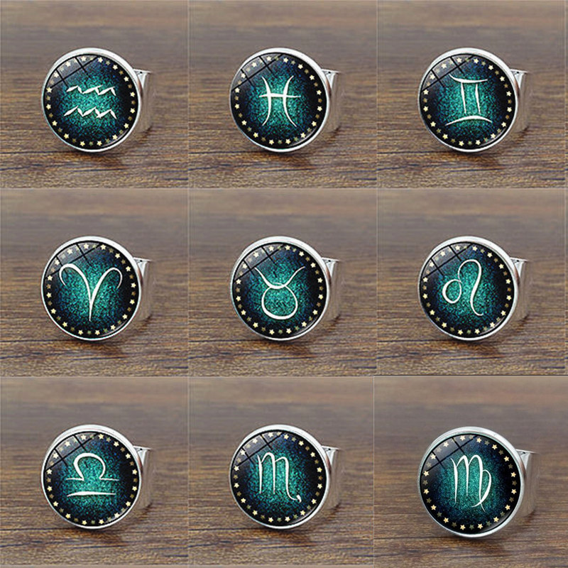 Men'S Accessories Jewelry Sale - Hot Koop 12-Sterrenbeeld Lichtgevende Ring Fluorescerende