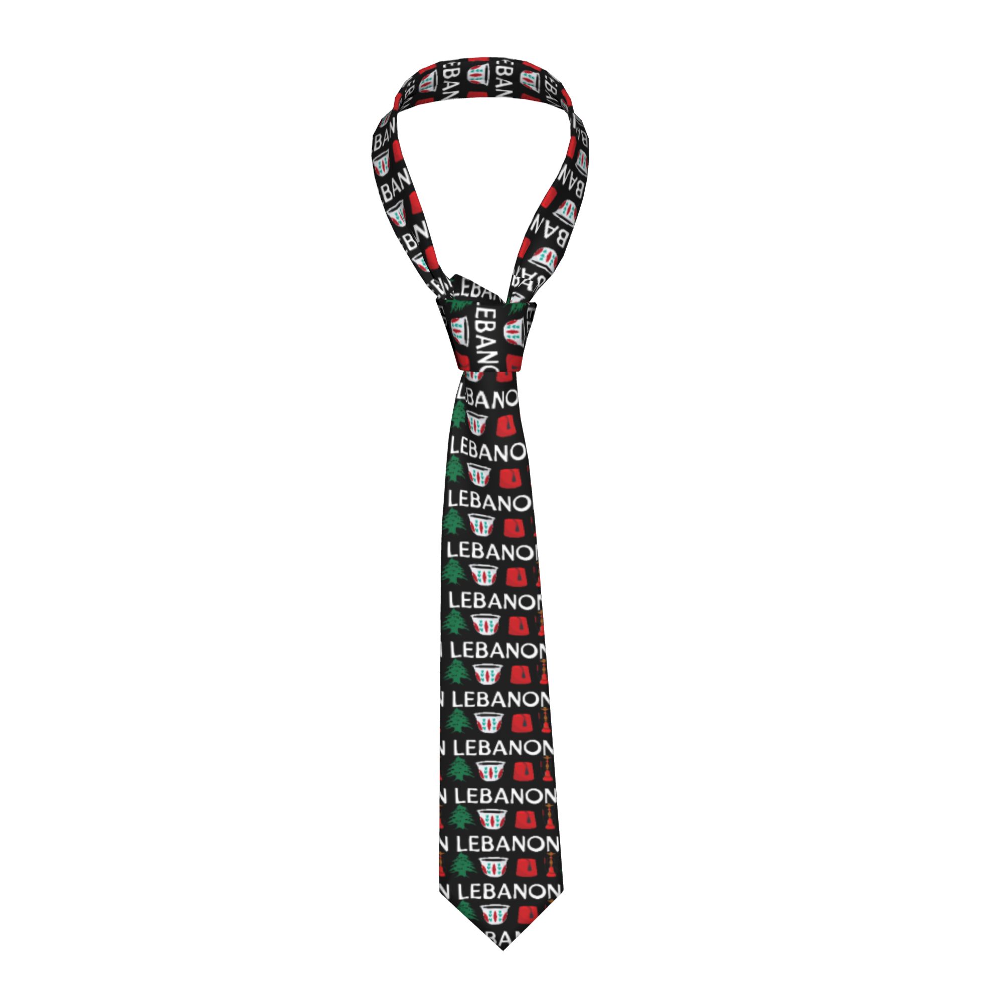 Men Accessories Lebanon - Herenstropdas Libanon Vlag Stropdassen Klassieke Casual