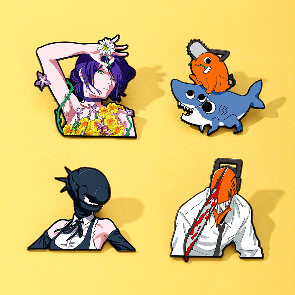 Men'S Accessories Jewelry Sale - 4 stuks Dieren Manga Figuren Emaille