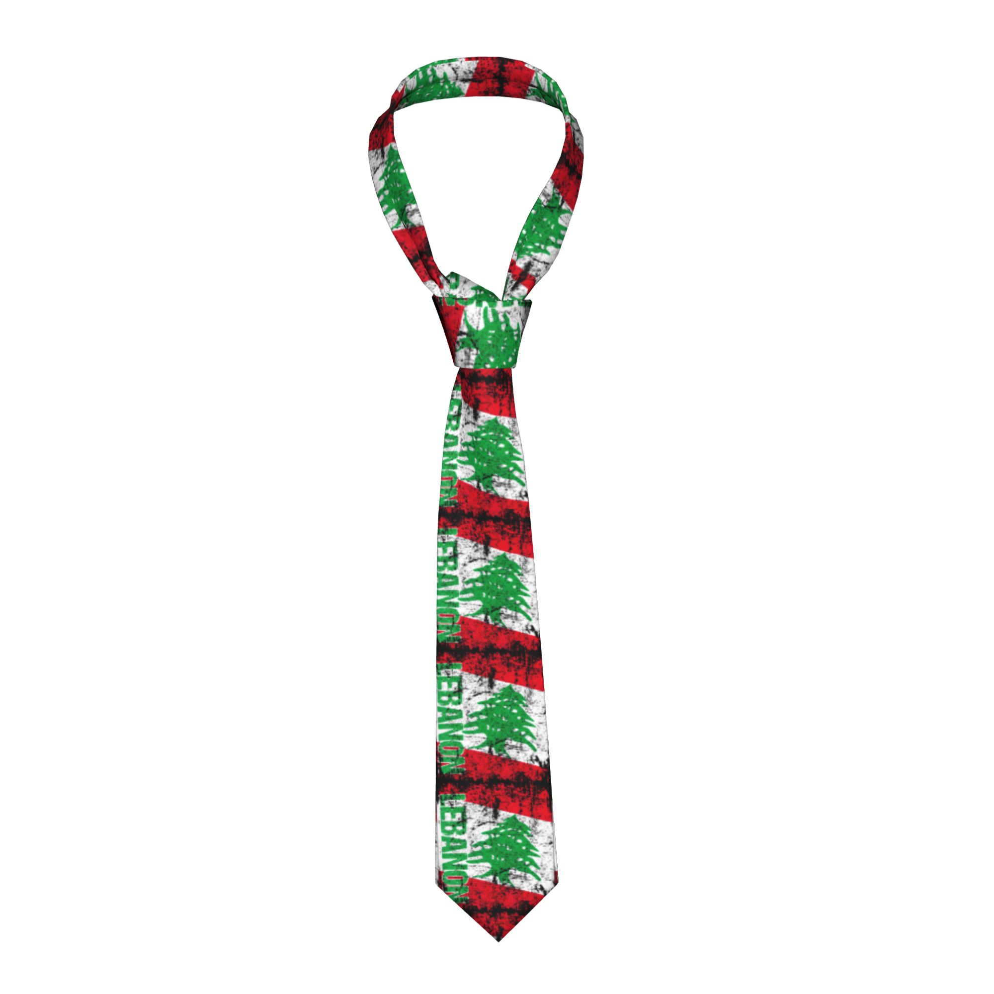 Men Accessories Lebanon - Vintage Distressed Lebanon Flag Tie Dagelijks