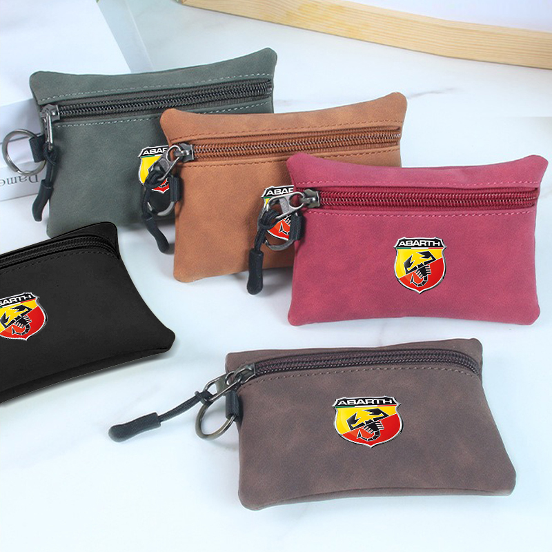 Men Accessories Logo - Auto Logo Suède Portemonnee Rits Sleutel