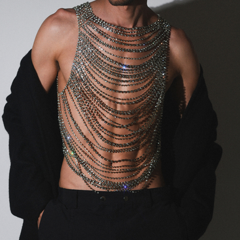 Men'S Accessories Clothing - Mode Luxe Bling Mannen Vrouwen Body