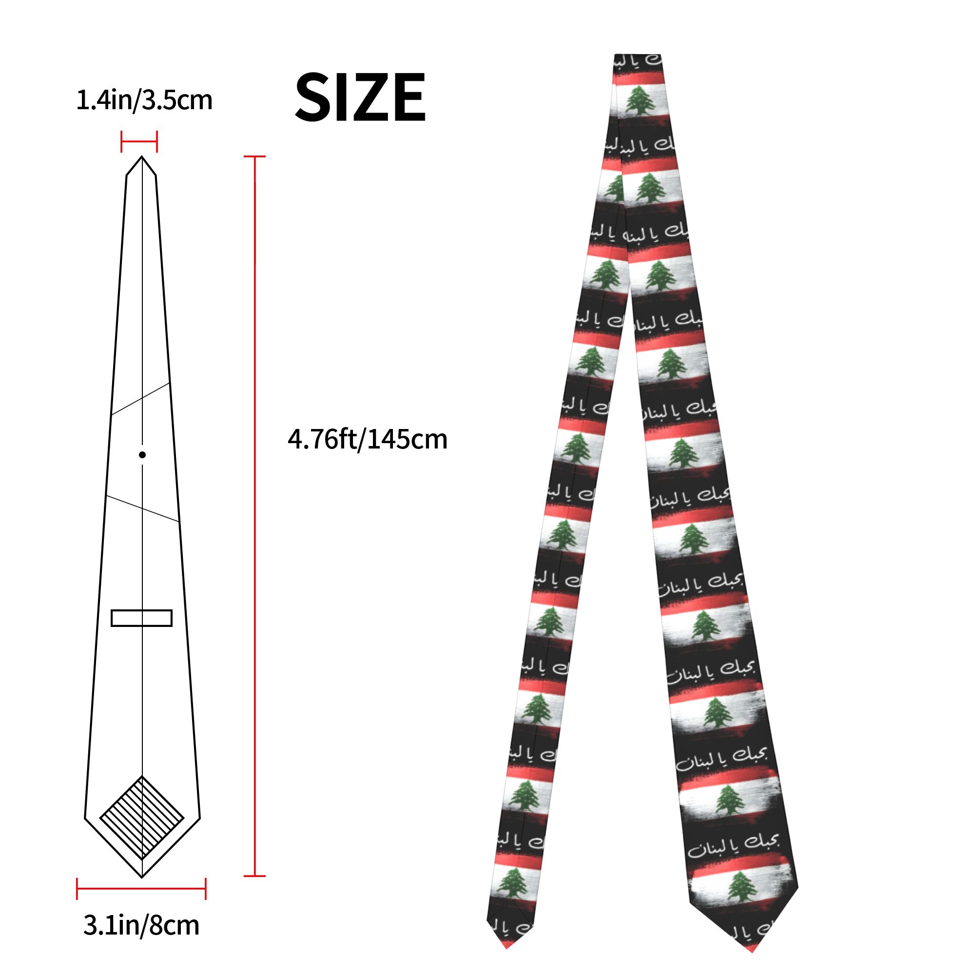 Vlag van Libanon Stropdas Retr - Men Accessories Lebanon recensie en prijs