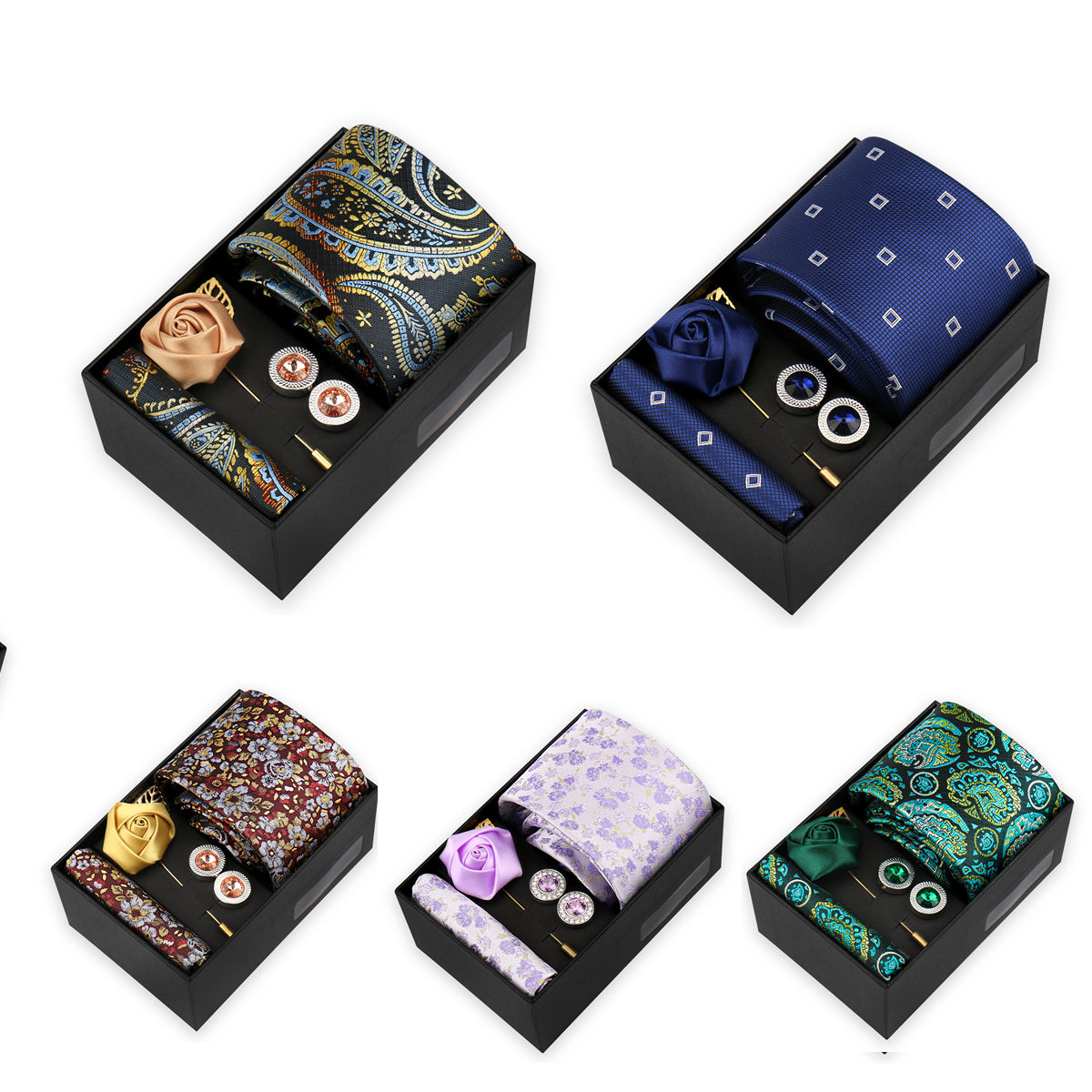 Mode stropdas voor heren met g - Neck Tie Set Box recensie en prijs