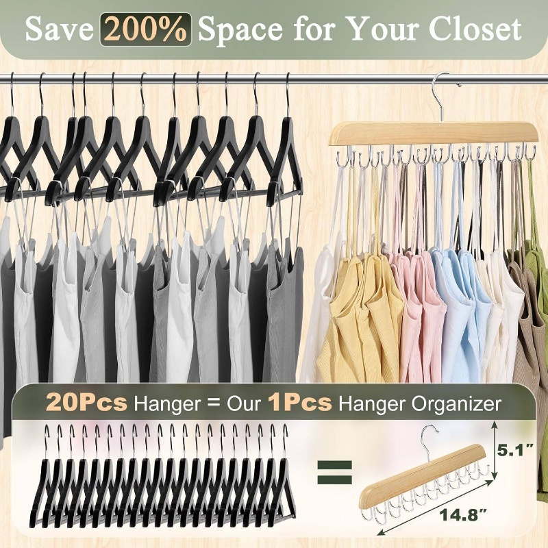 Houten stropdashangers Riemrek - Men'S Accessories Organizer For Wardrobe recensie en prijs