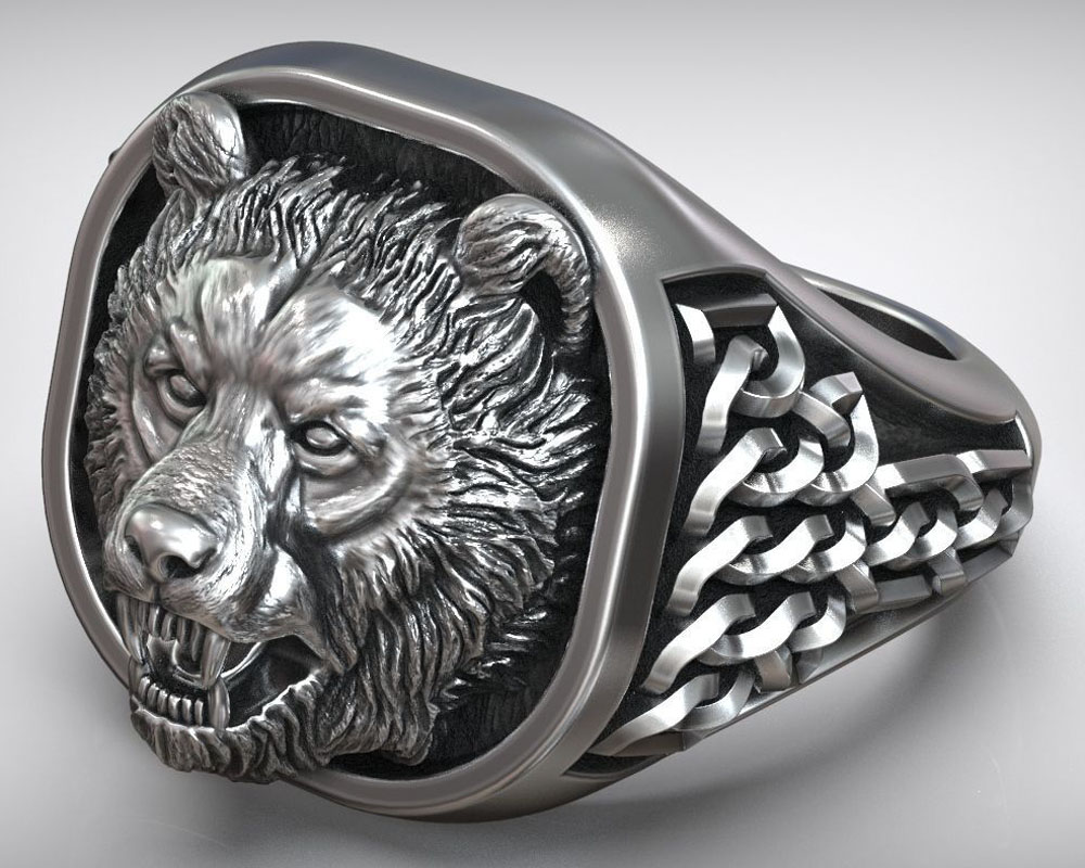 22g Viking Berenkop Noordse Or - Signet Ring Men recensie en prijs