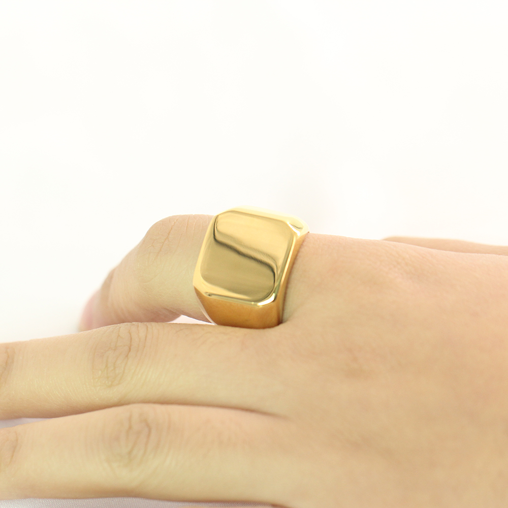 Gratis Graveren Nieuw Zilver/G - Signet Ring Men recensie en prijs