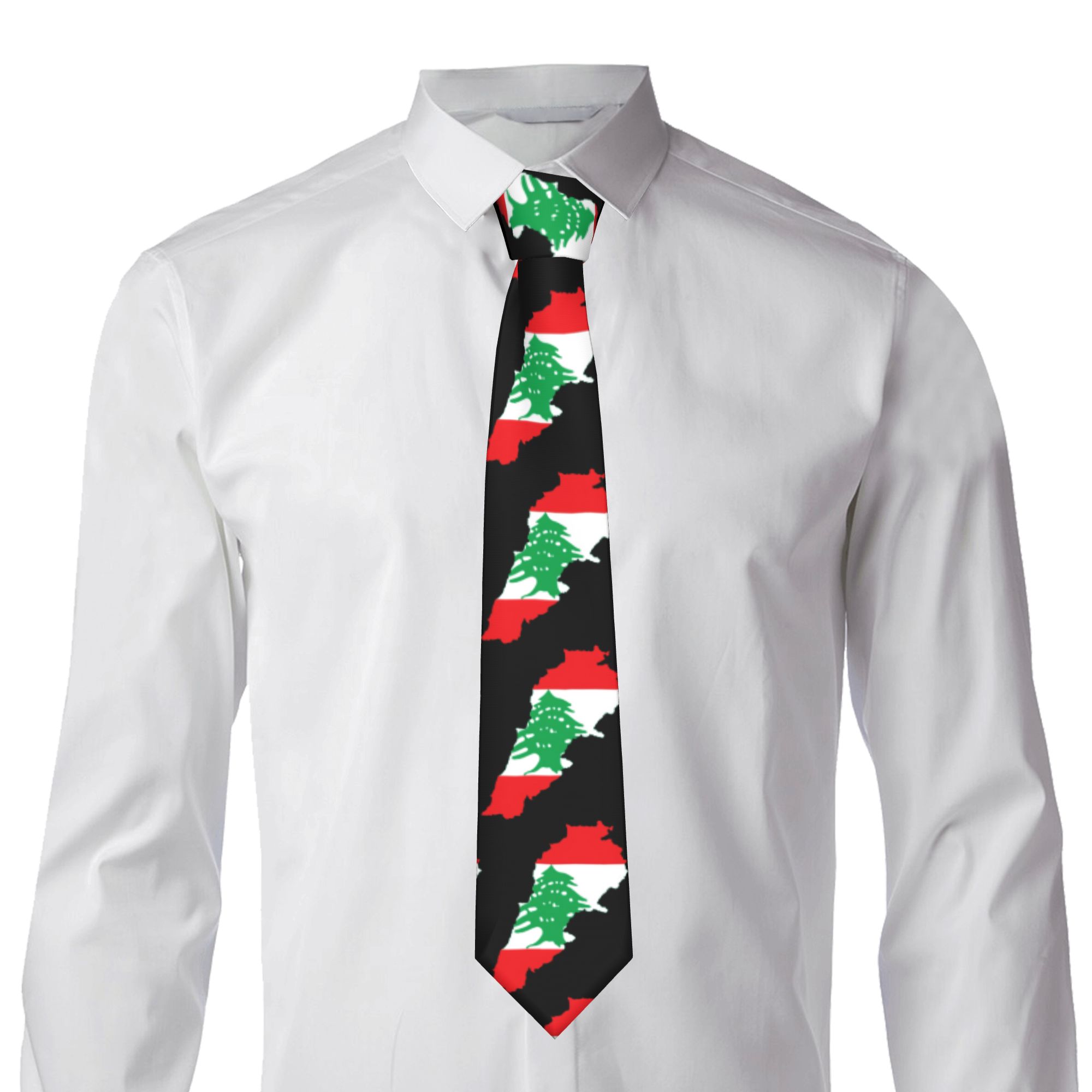 Libanon Vlag Kaart Stropdas Aa - Men Accessories Lebanon recensie en prijs