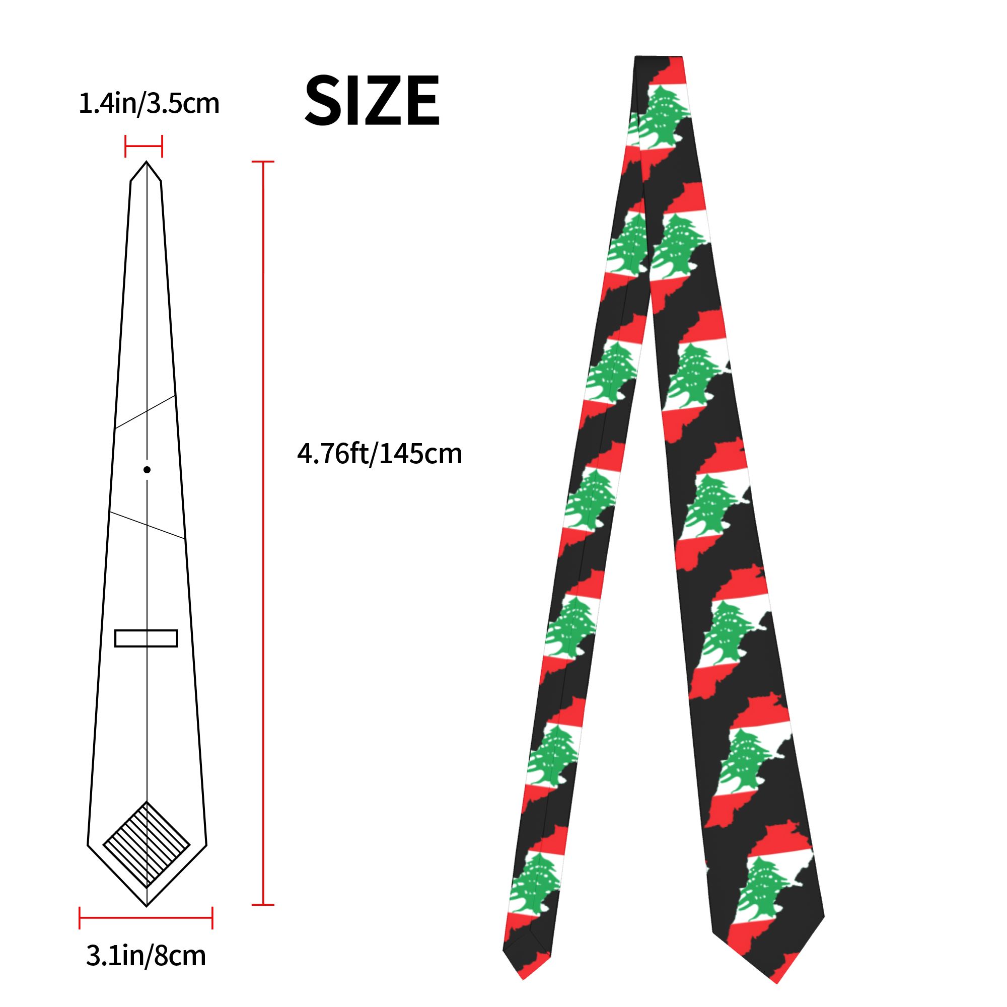 Libanon Vlag Kaart Stropdas Aa - Men Accessories Lebanon recensie en prijs