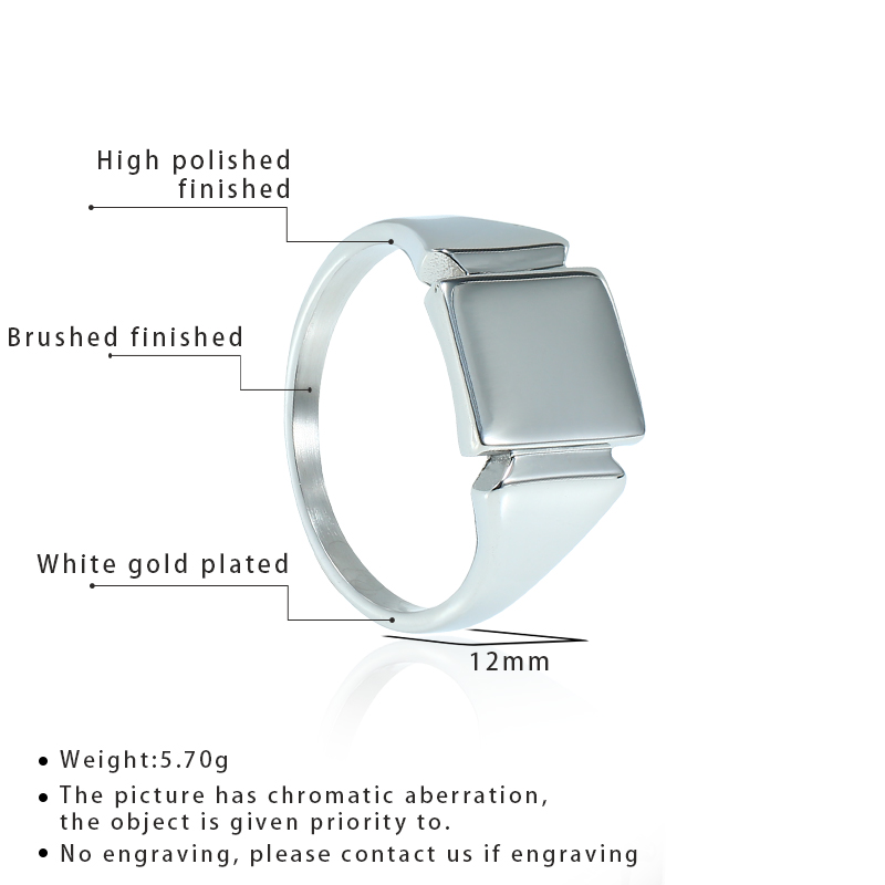 Soul Mannen Titanium Stalen Ri - Signet Ring Men recensie en prijs