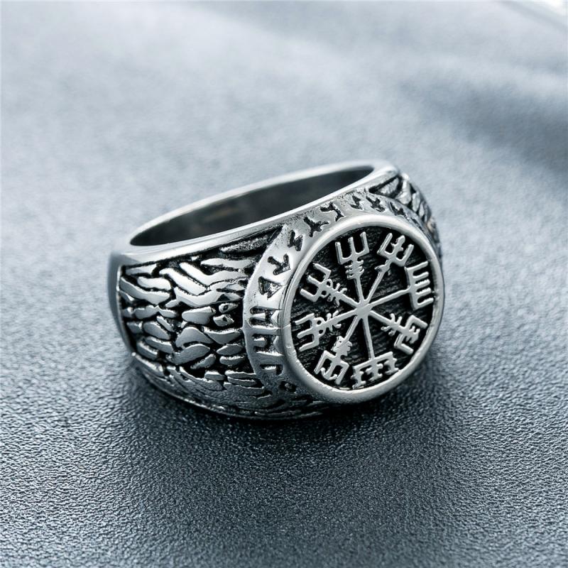 Vintage Viking Rune Signet Sca - Signet Ring Men recensie en prijs
