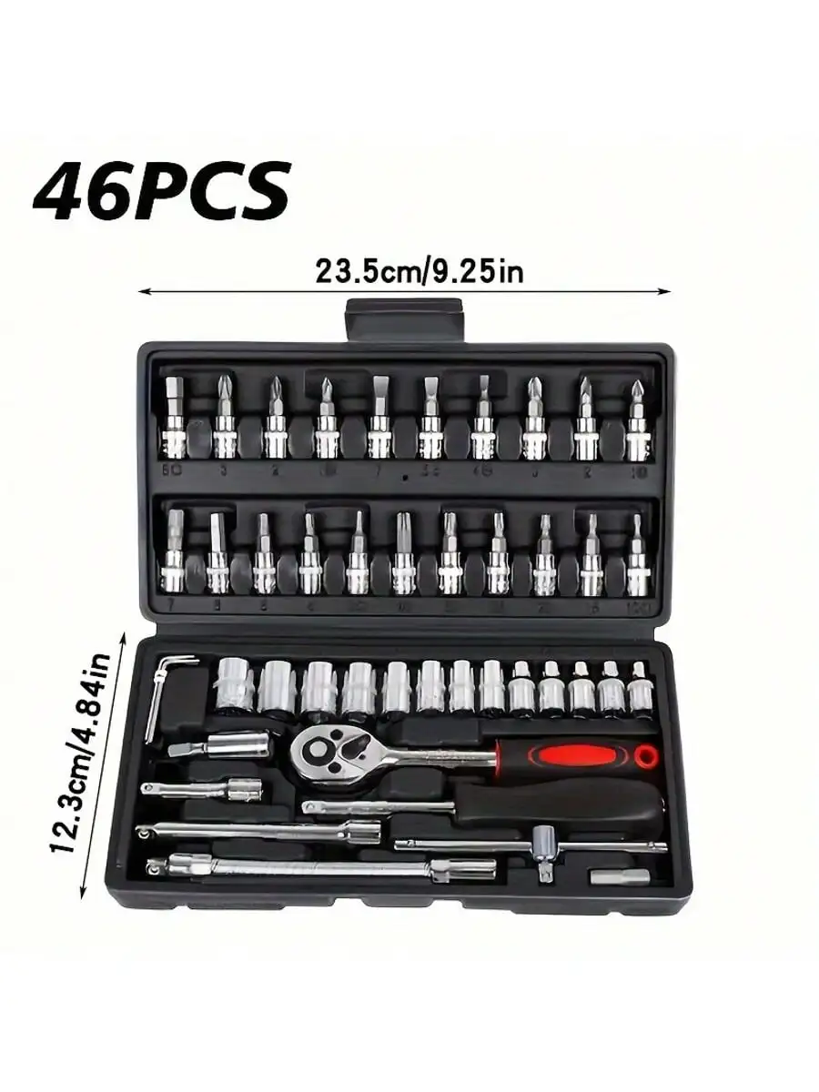46-delige 1/4 inch ratelset me - Men'S Accessories Rack recensie en prijs
