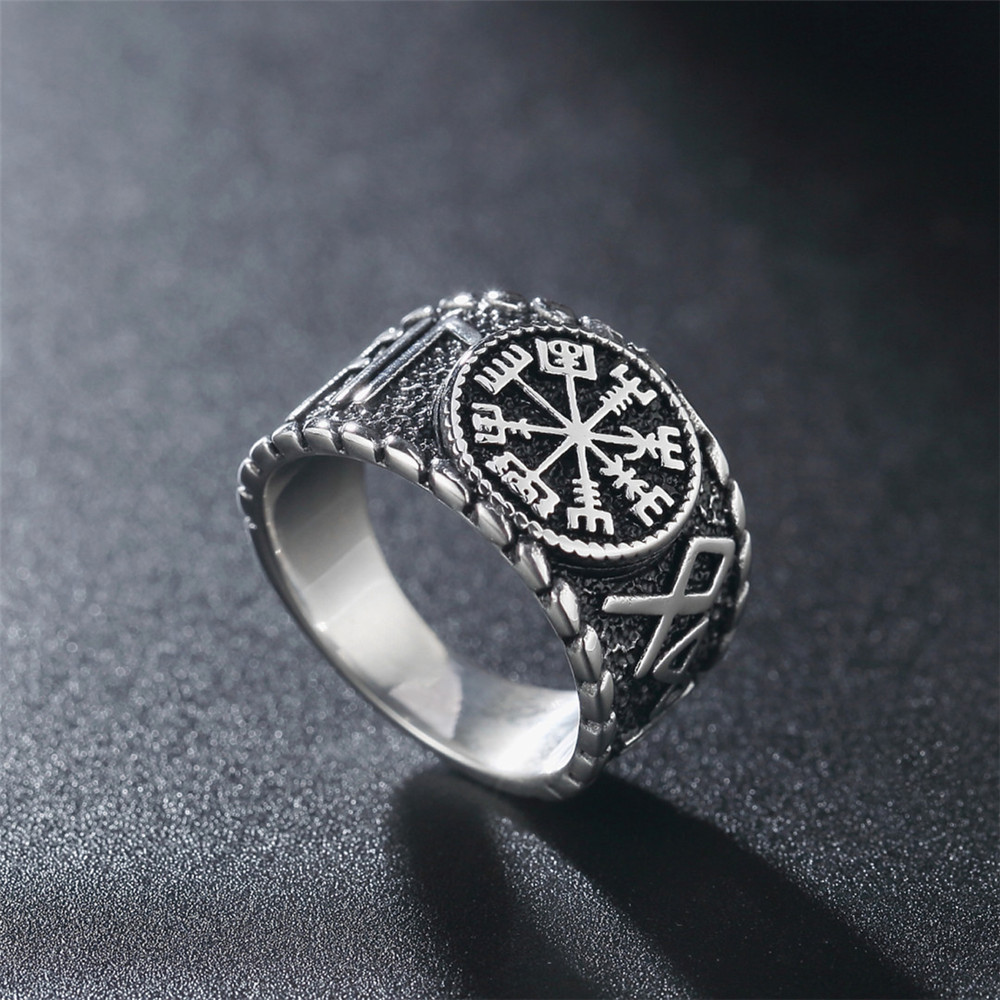 Vintage Viking Rune Signet Sca - Signet Ring Men recensie en prijs