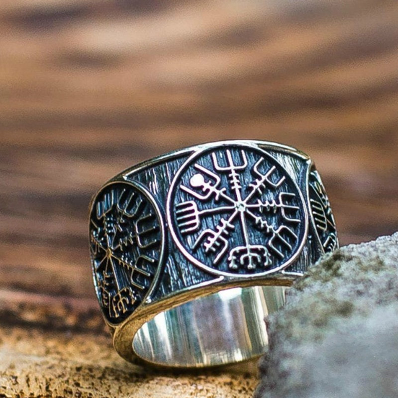 Vintage Viking Rune Signet Sca - Signet Ring Men recensie en prijs