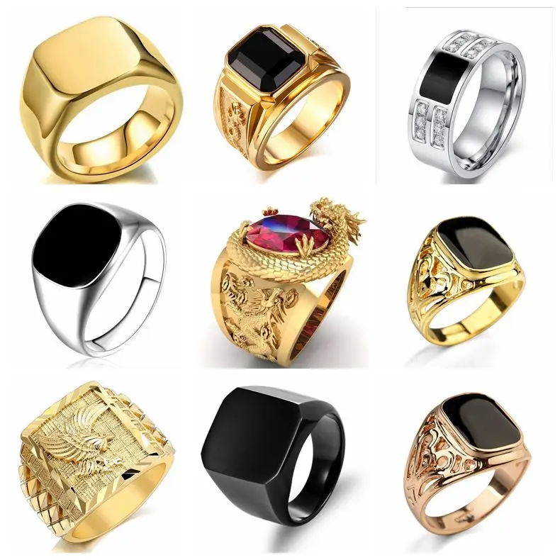 Signet Vierkante Vinger Ringen - Signet Ring Men recensie en prijs