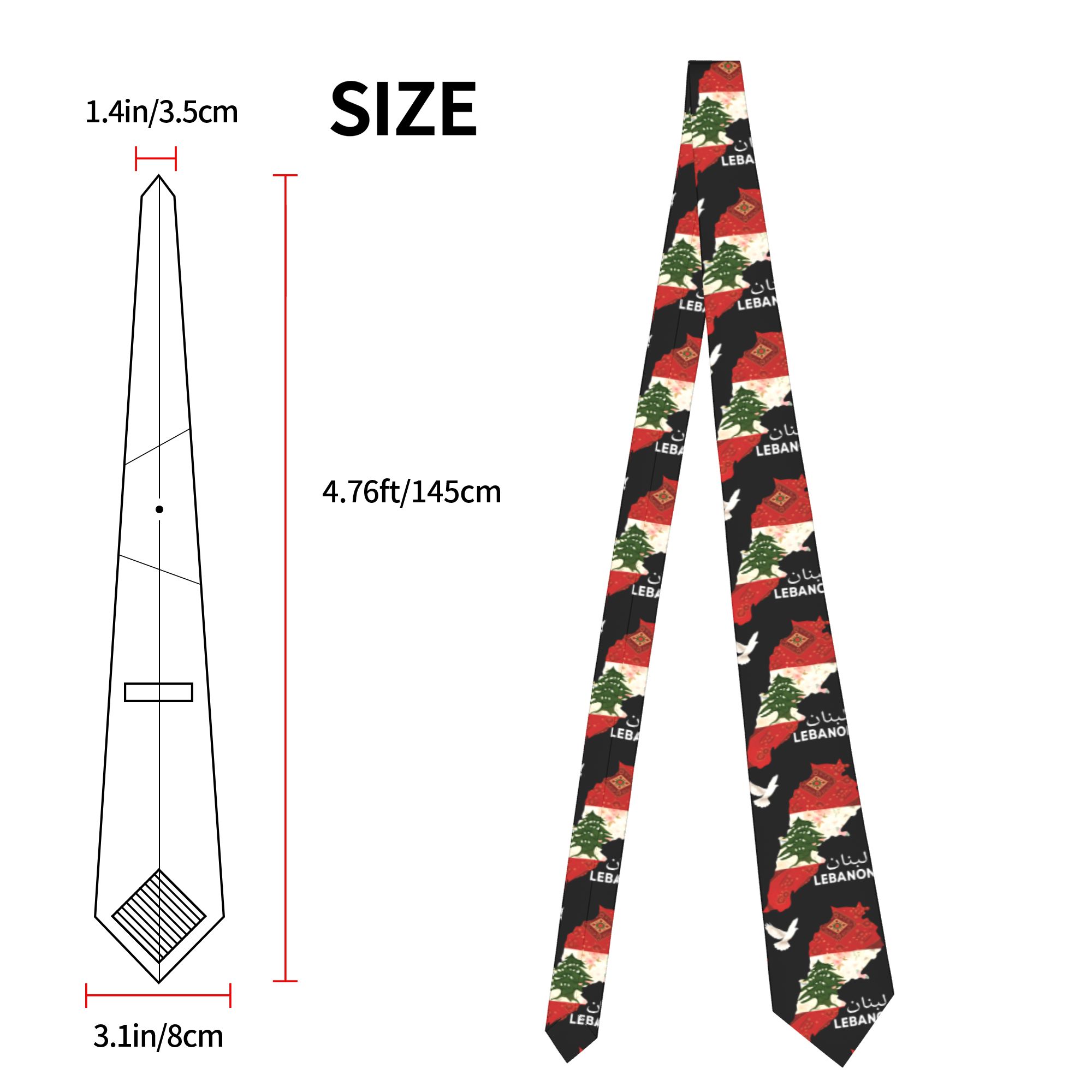 Herenstropdas Libanon Vlag Boo - Men Accessories Lebanon recensie en prijs