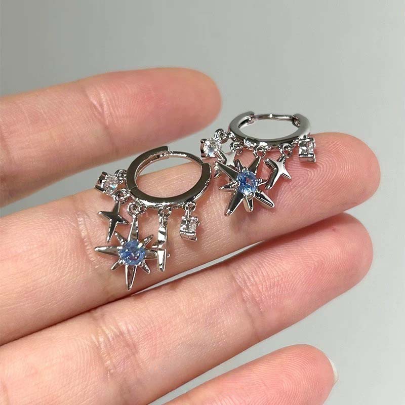 Nieuwe Y2K Blauwe Zirkoon Ster - Men'S Accessories Jewelry Sale recensie en prijs