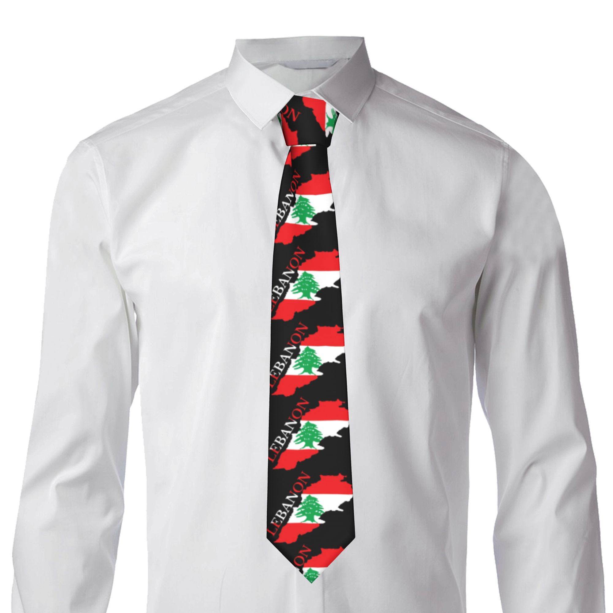 Libanon Vlag Kaart Stropdas Co - Men Accessories Lebanon recensie en prijs
