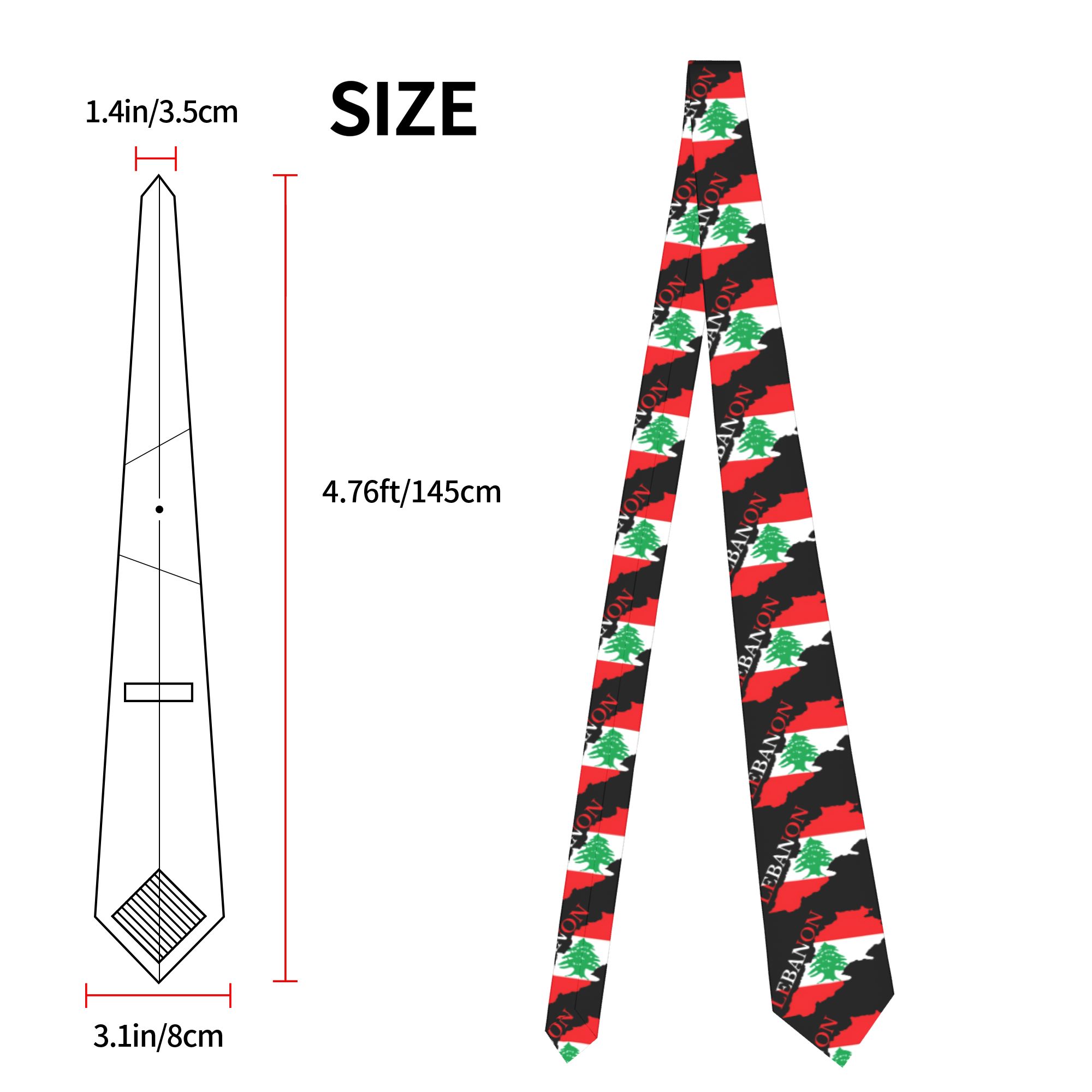 Libanon Vlag Kaart Stropdas Co - Men Accessories Lebanon recensie en prijs