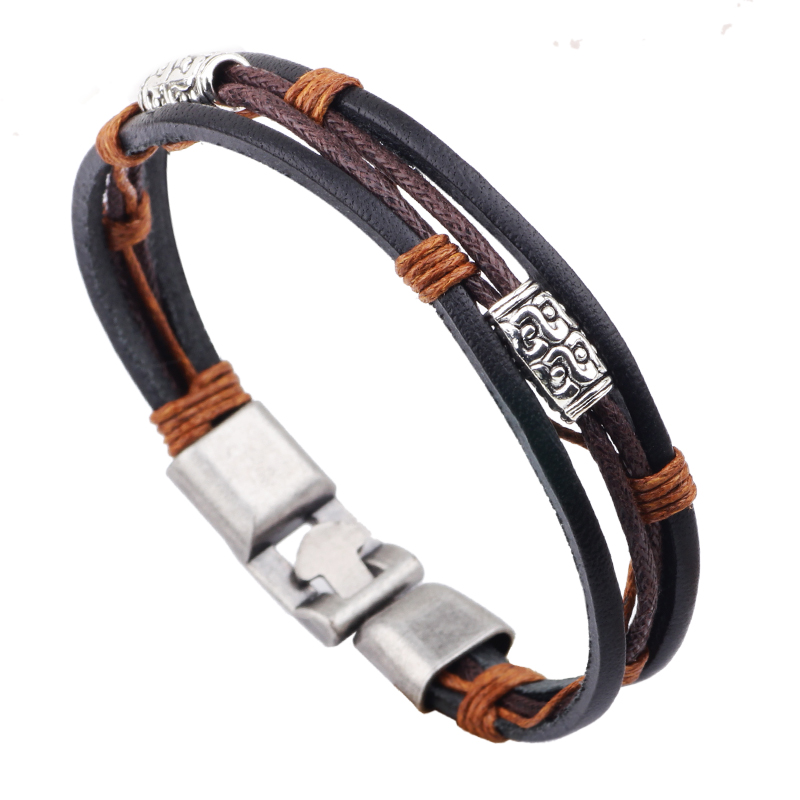 22 cm drie lagen lederen armba - Men'S Accessories Hand Bands recensie en prijs