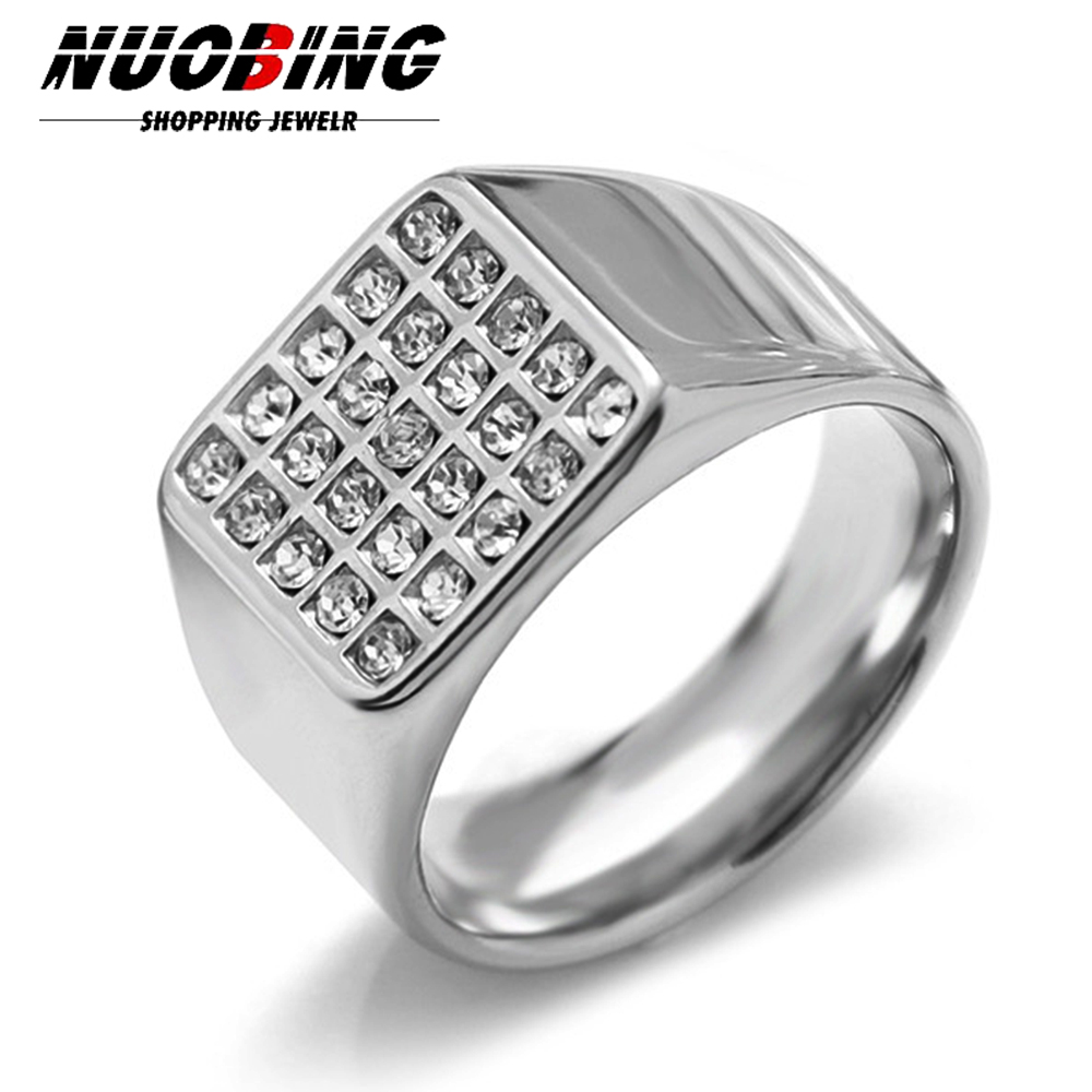 14mm Delicate Glanzende Zircon - Signet Ring Men recensie en prijs