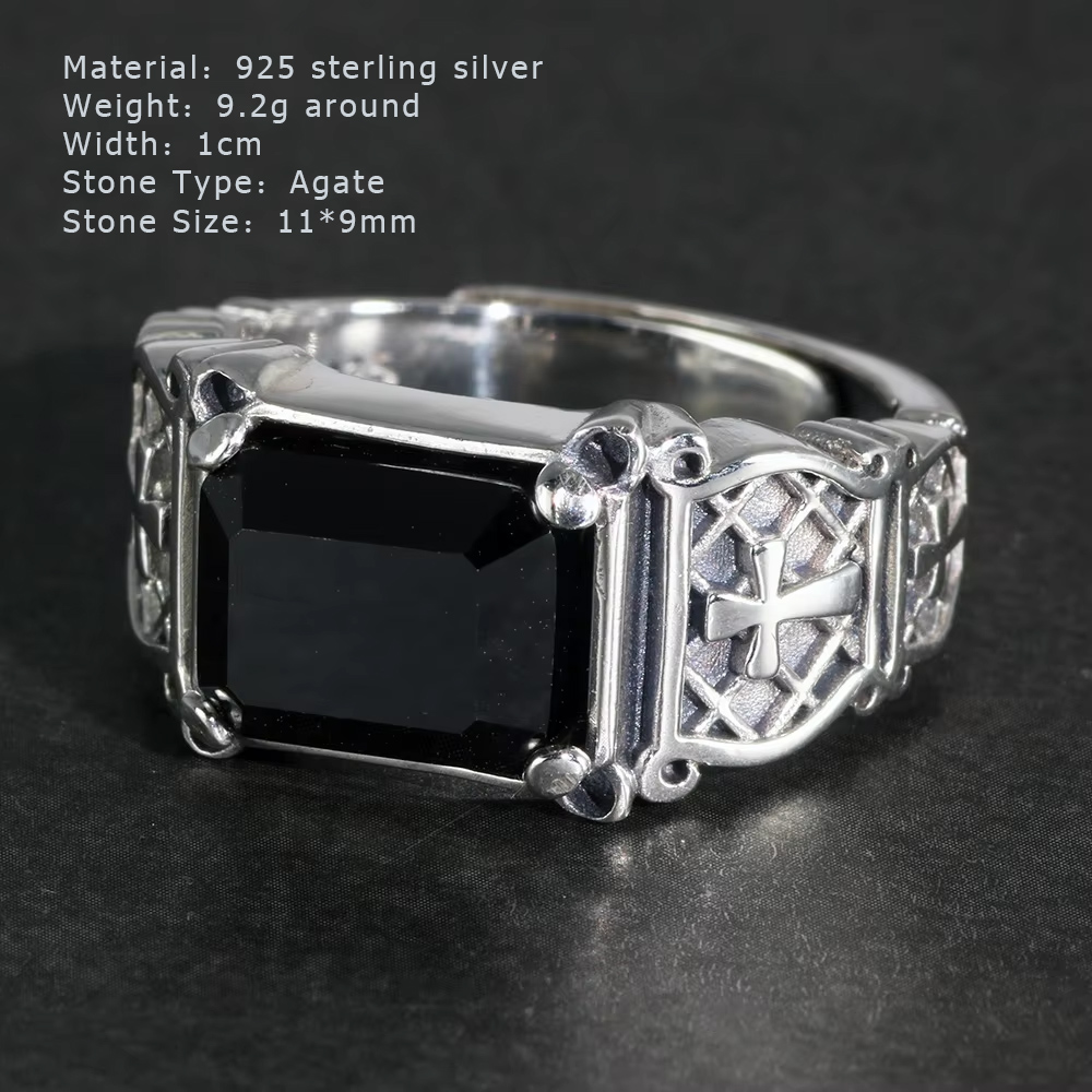 Vintage Punk Zilver 925 Sierad - Signet Ring Men recensie en prijs