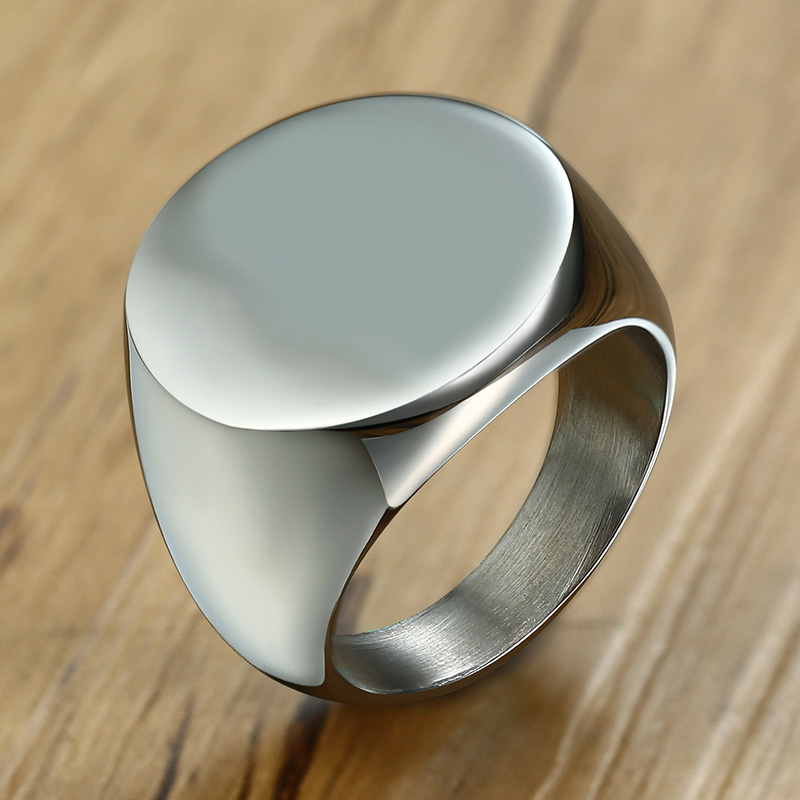 Vnox Stijlvolle Patroon Letter - Signet Ring Men recensie en prijs